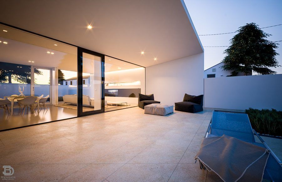 Modern Pool Villa V-ray 3 Cinema 4D 3D model_2