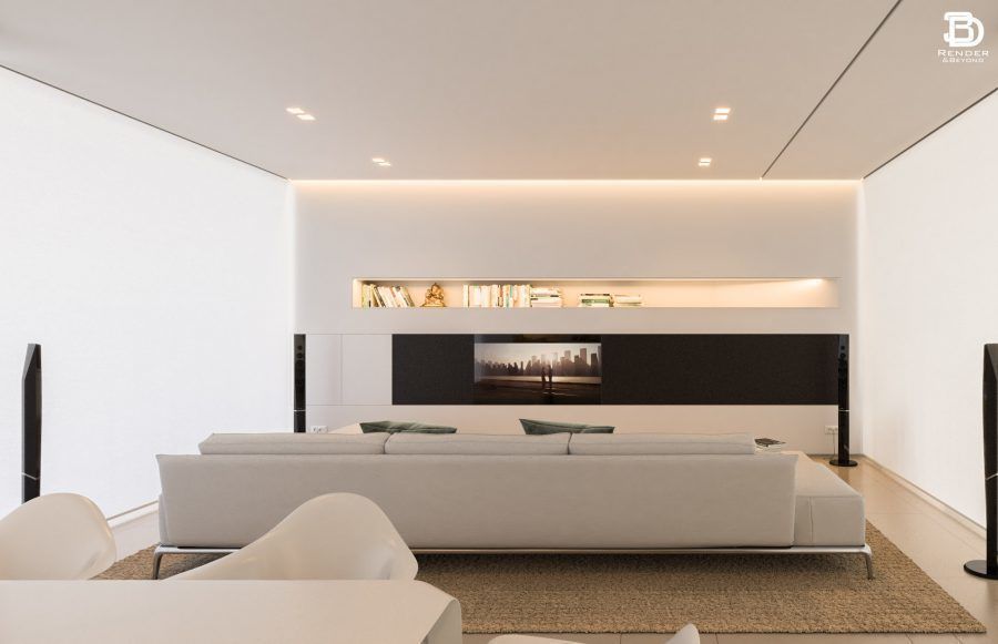 Modern Pool Villa V-ray 3 Cinema 4D 3D model_11