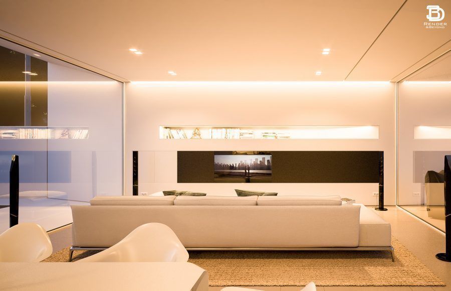 Modern Pool Villa V-ray 3 Cinema 4D 3D model_3