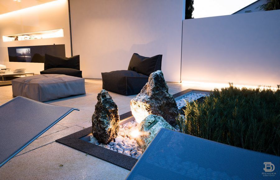 Modern Pool Villa V-ray 3 Cinema 4D 3D model_49