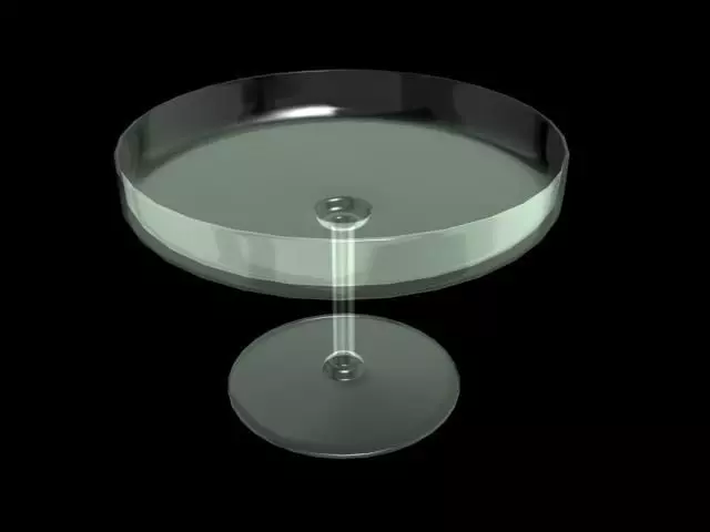 glass fruit stand Low-poly 3D model_0