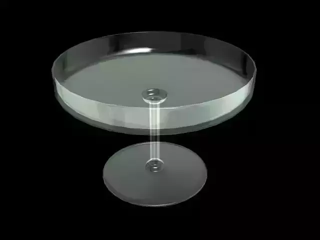 glass fruit stand Low-poly 3D model