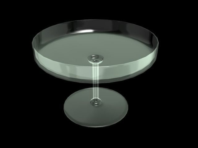 glass fruit stand Low-poly 3D model_1