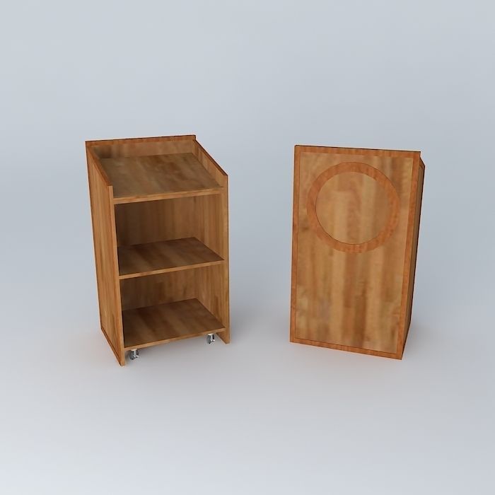 Podium Rectangular Free 3D model_1