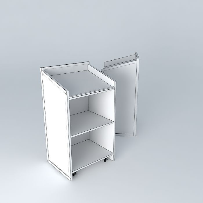 Podium Rectangular Free 3D model_3