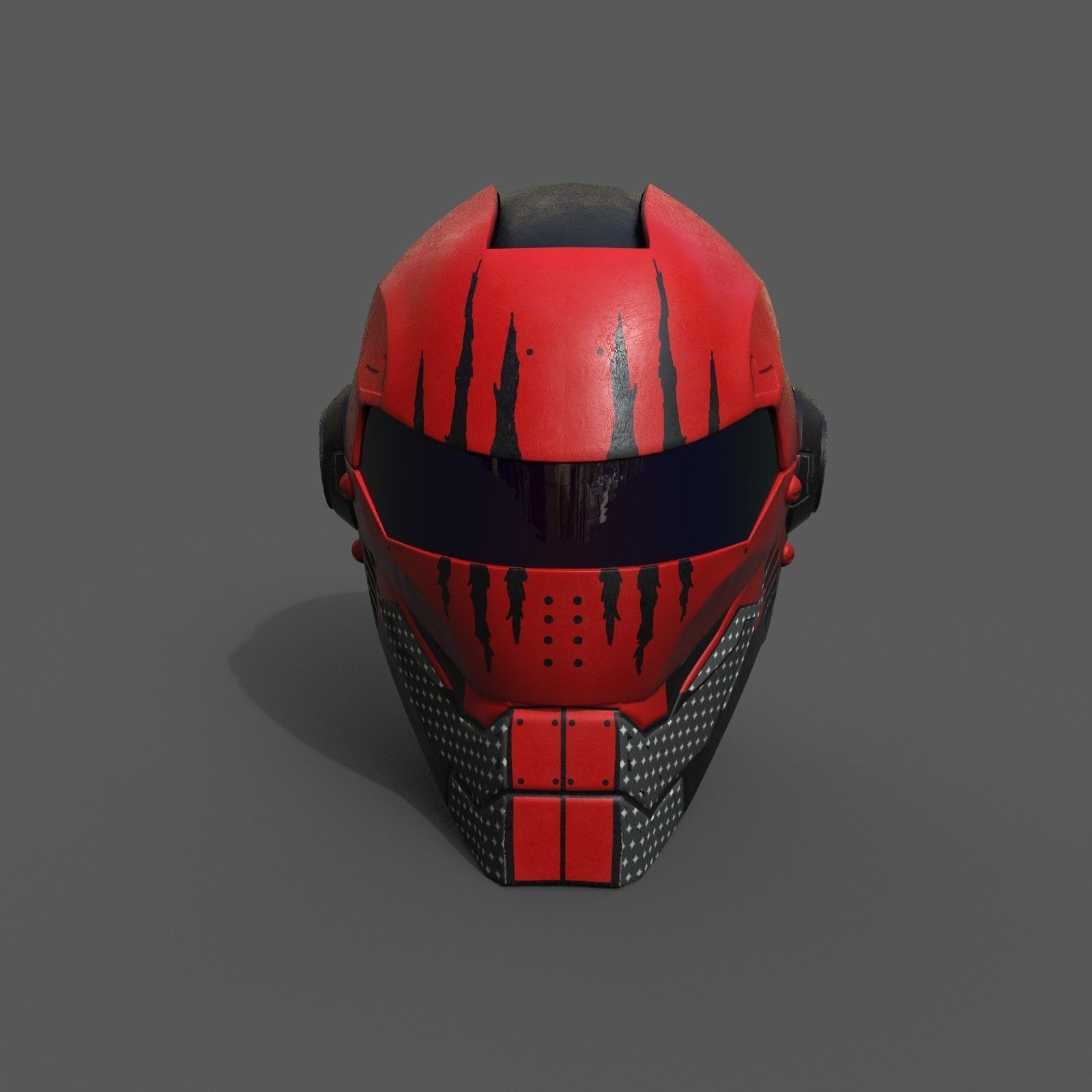 Helmet military Scifi low poly 3d model Low-poly 3D model_1