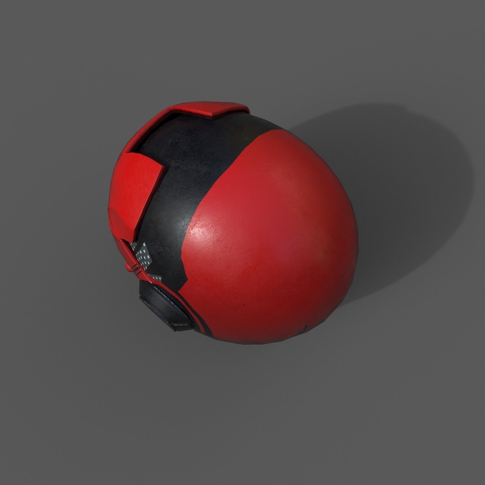 Helmet military Scifi low poly 3d model Low-poly 3D model_4