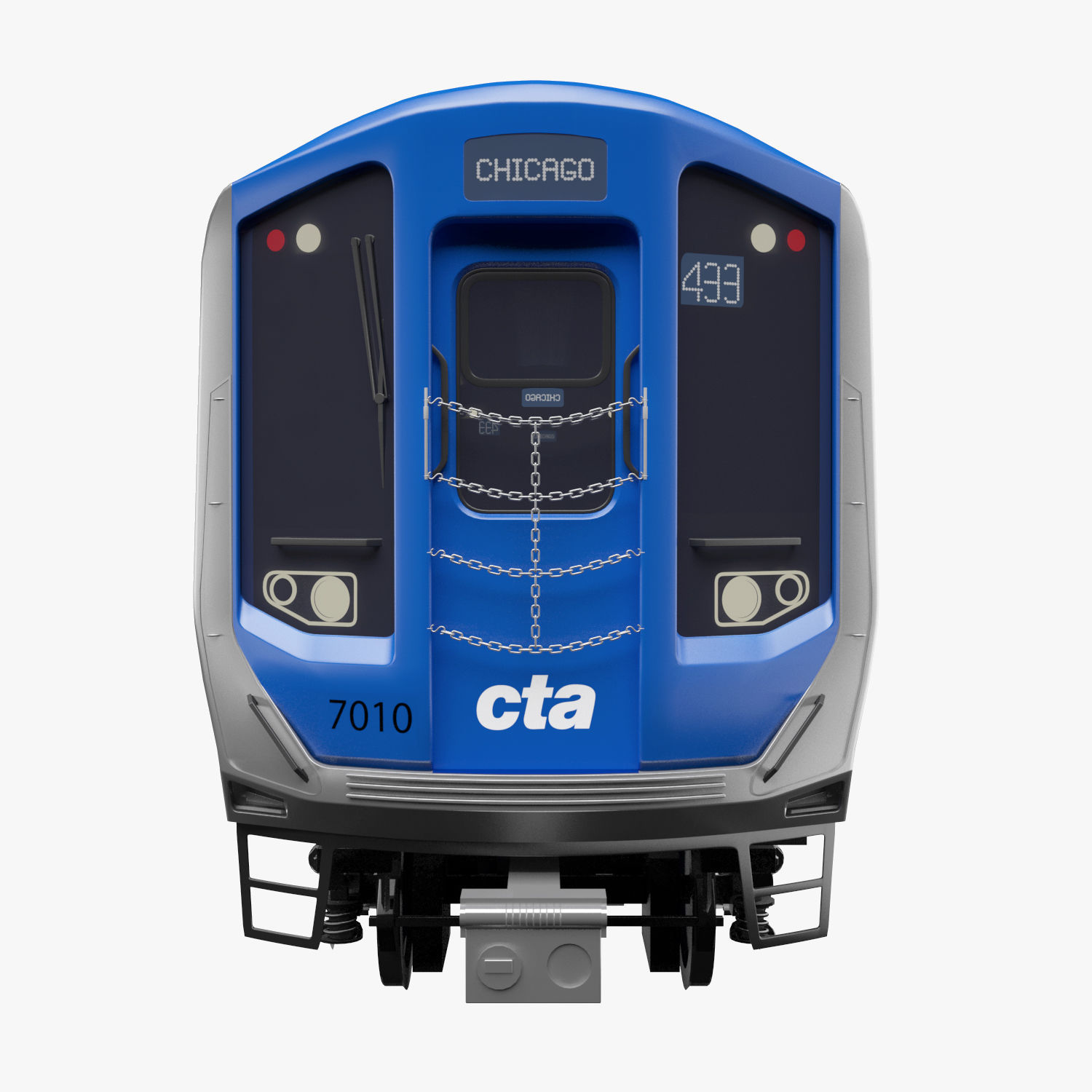 Chicago CTA train 7000 series 3D model_2