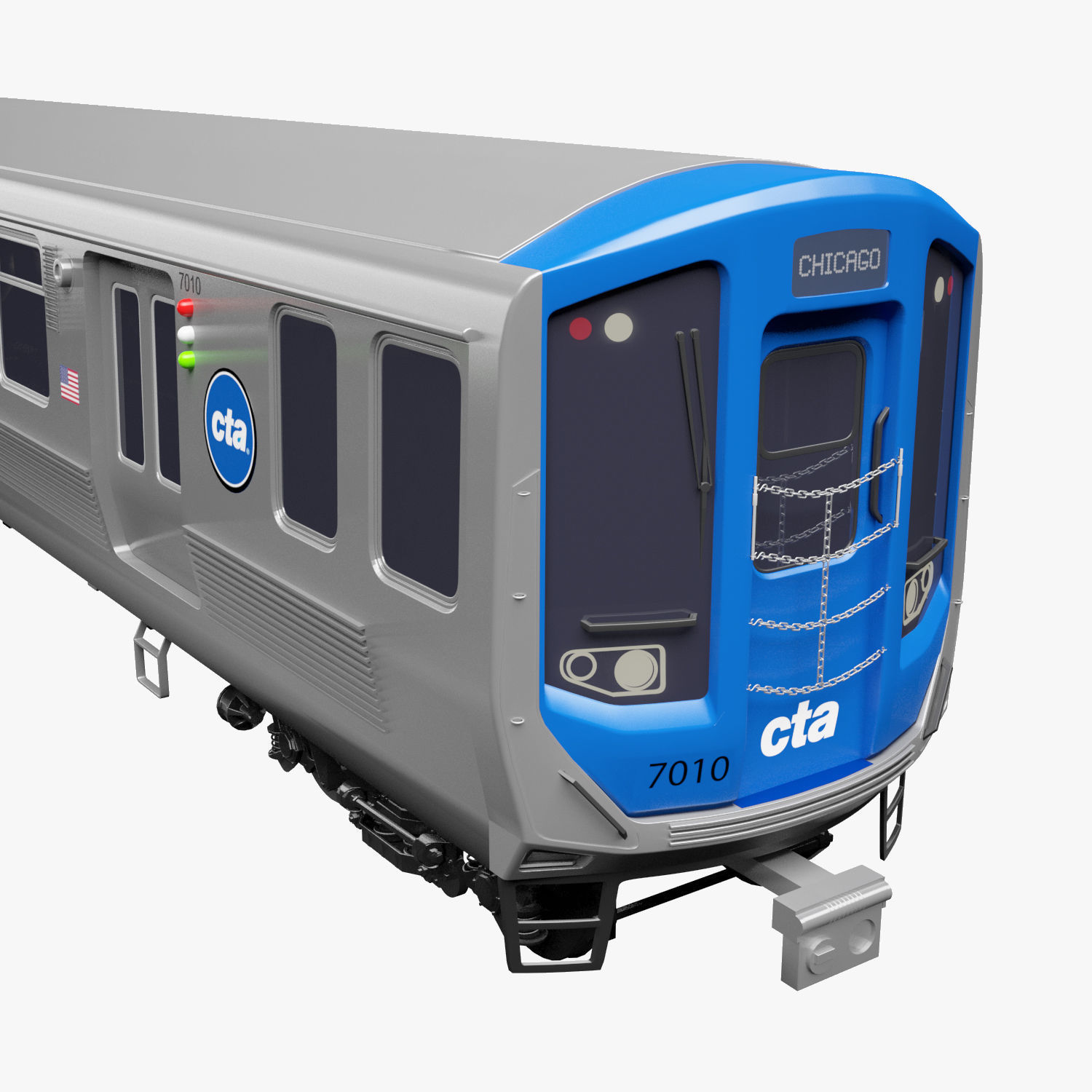 Chicago CTA train 7000 series 3D model_5