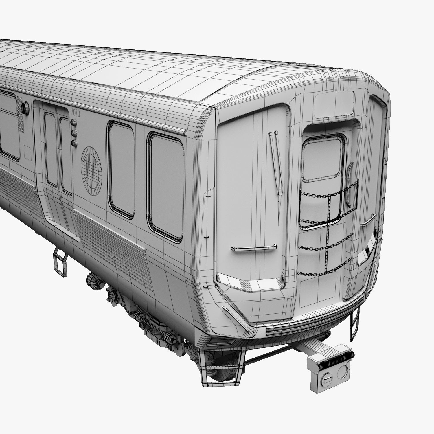 Chicago CTA train 7000 series 3D model_9