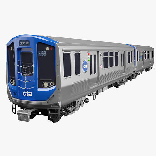 Chicago CTA train 7000 series 3D model