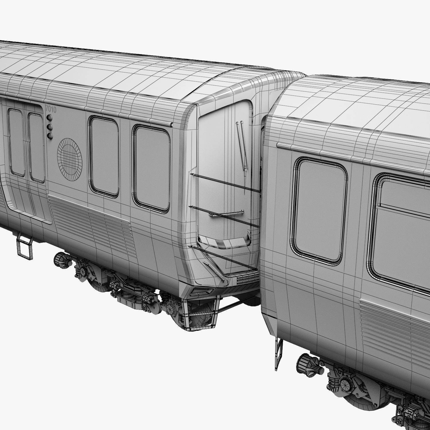 Chicago CTA train 7000 series 3D model_1