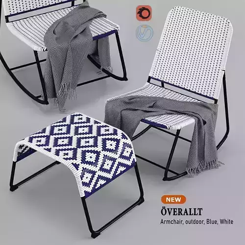 Armchair - Overallt - chair outdoor furniture 3D model