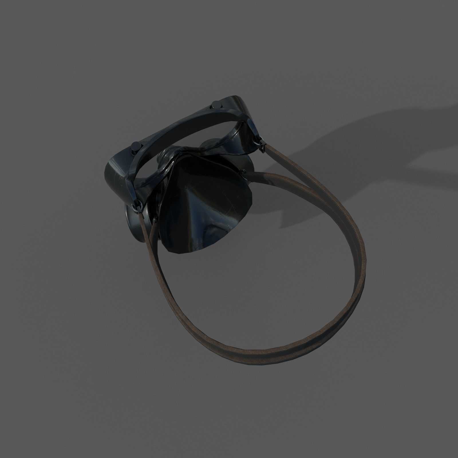 Gas mask helmet 3d model military combat  Low-poly 3D model_4