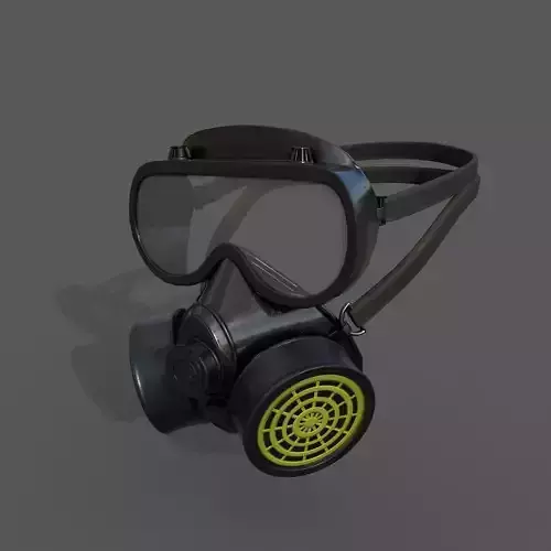 Gas mask helmet 3d model military combat 