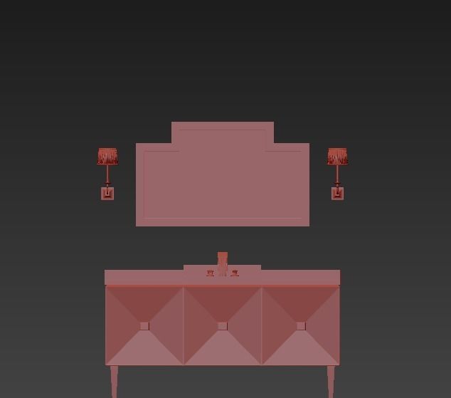 Vanity Units Jetset 3 Doors 3D model_5