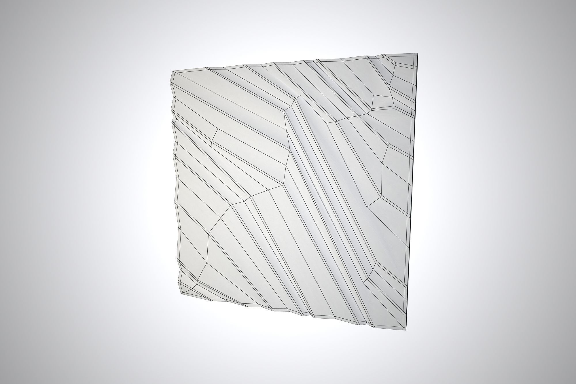 03 METROFF  3D PATTERN WALL Low-poly 3D model_7