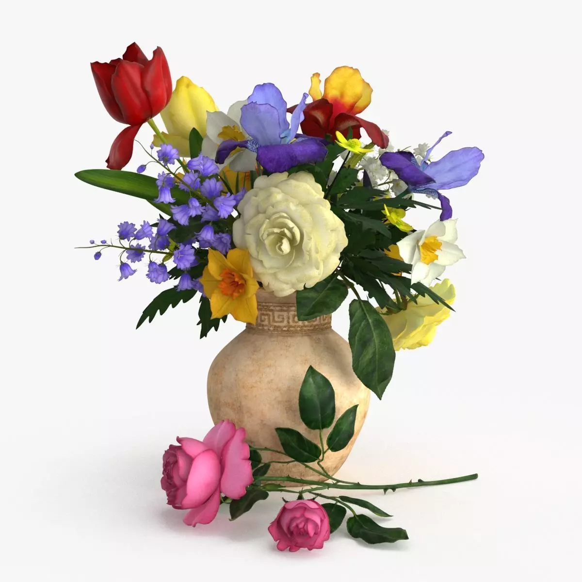 Bouquet Flowers 3D model_0