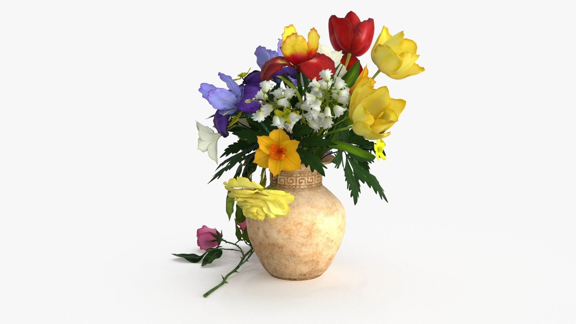 Bouquet Flowers 3D model_5