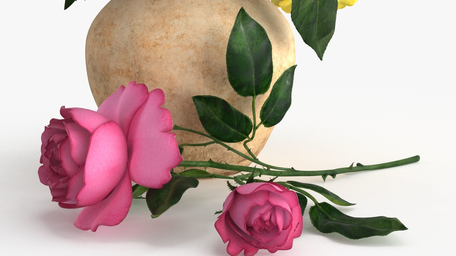 Bouquet Flowers 3D model_13