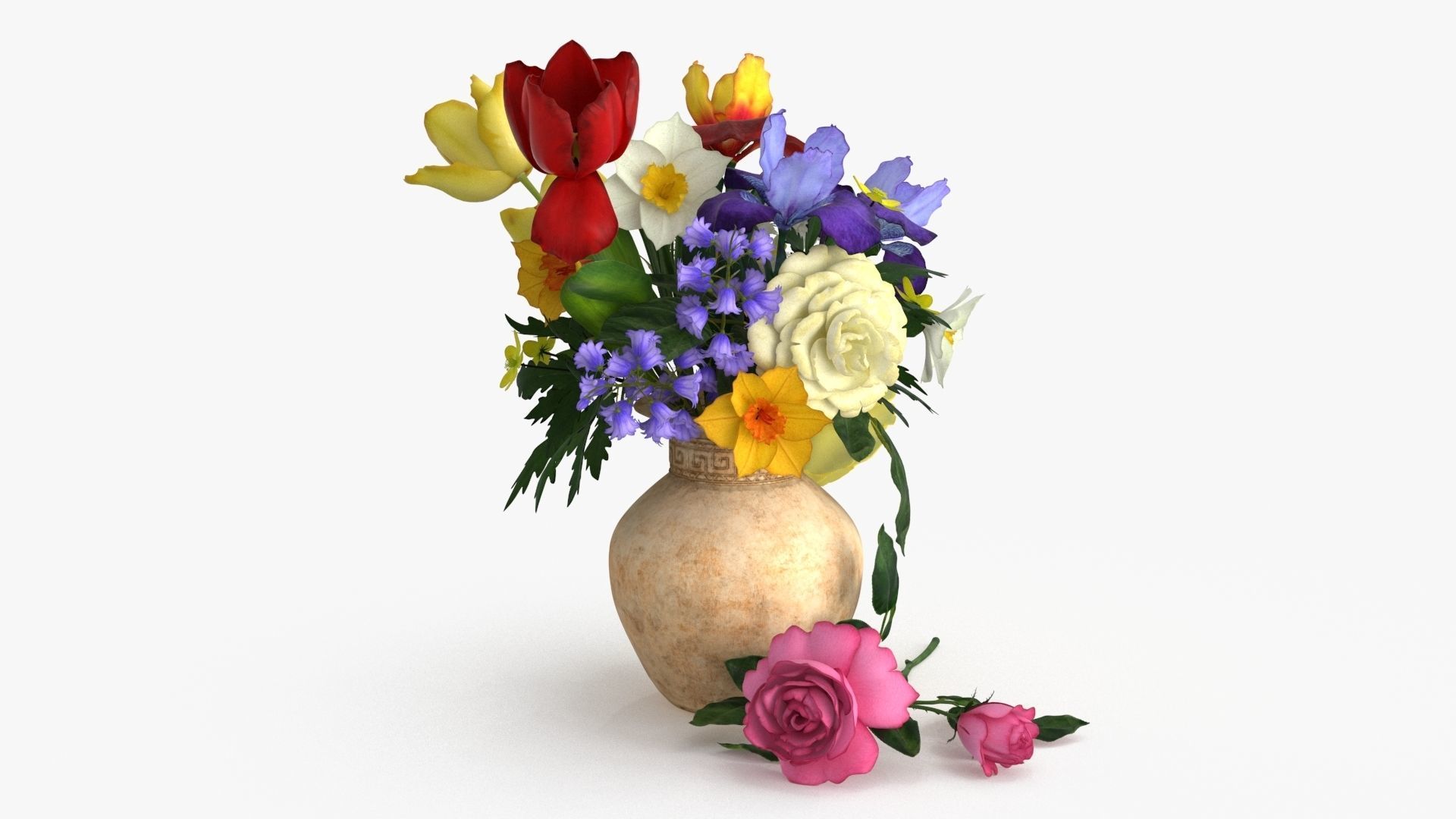 Bouquet Flowers 3D model_9