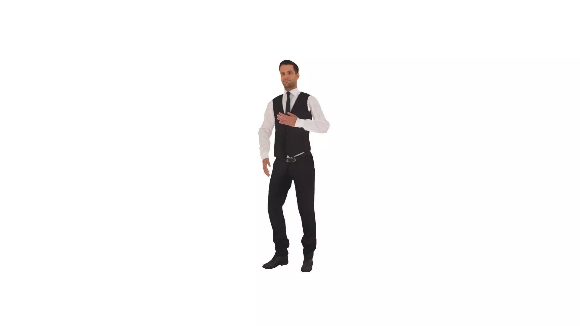 Business Character Model - Rigged and Animated Low-poly 3D model