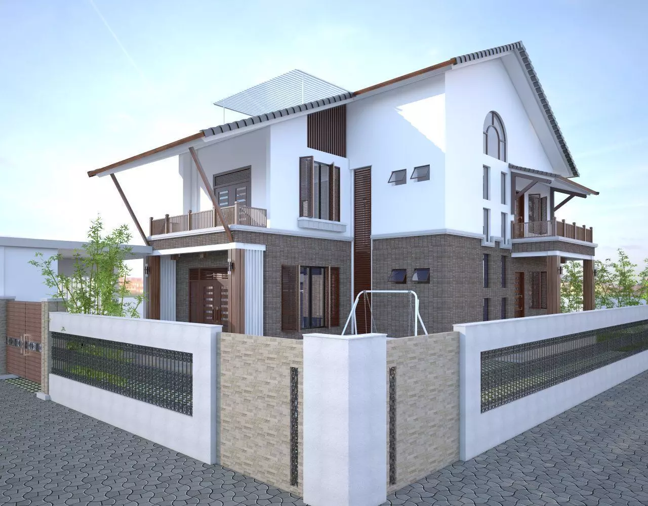 Nice Villa House 3D model_0