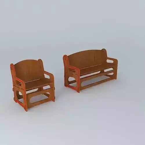 Chair and Bench 