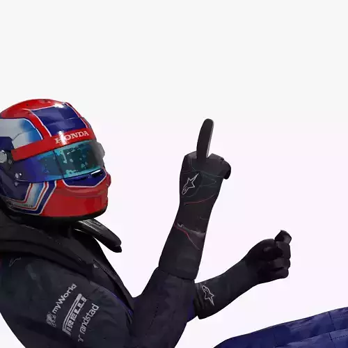 Pierre Gasly 2019 Low-poly 3D model