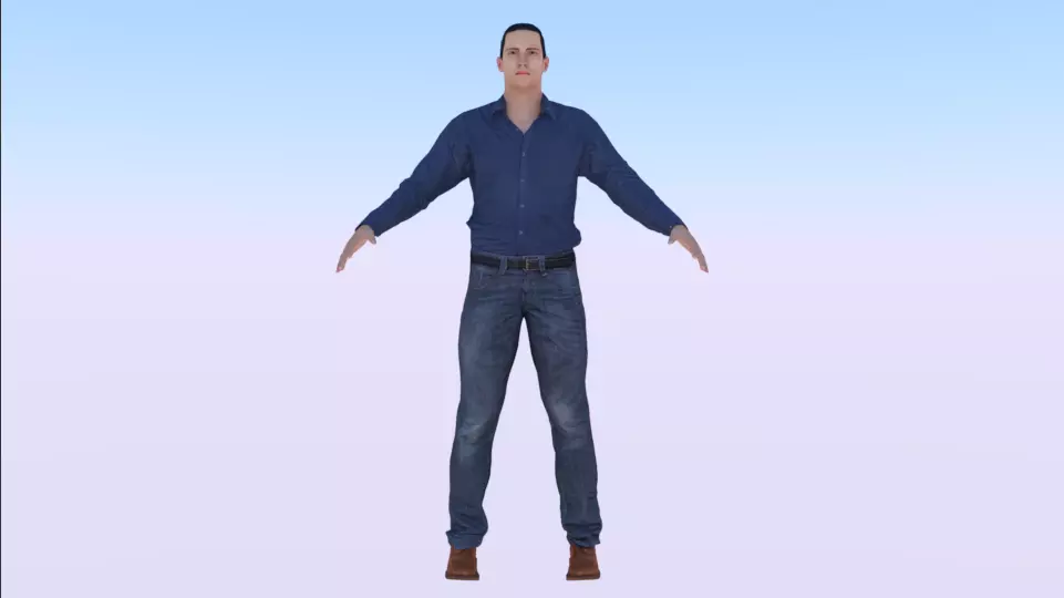 Human  Low-poly 3D model_0