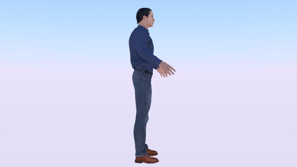 Human  Low-poly 3D model_3