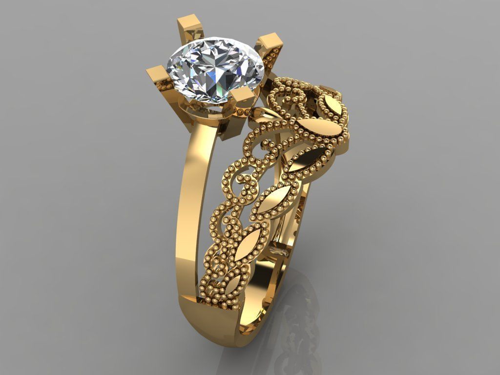 GC GOLD TW0153- Diamond ring  3D print model_2