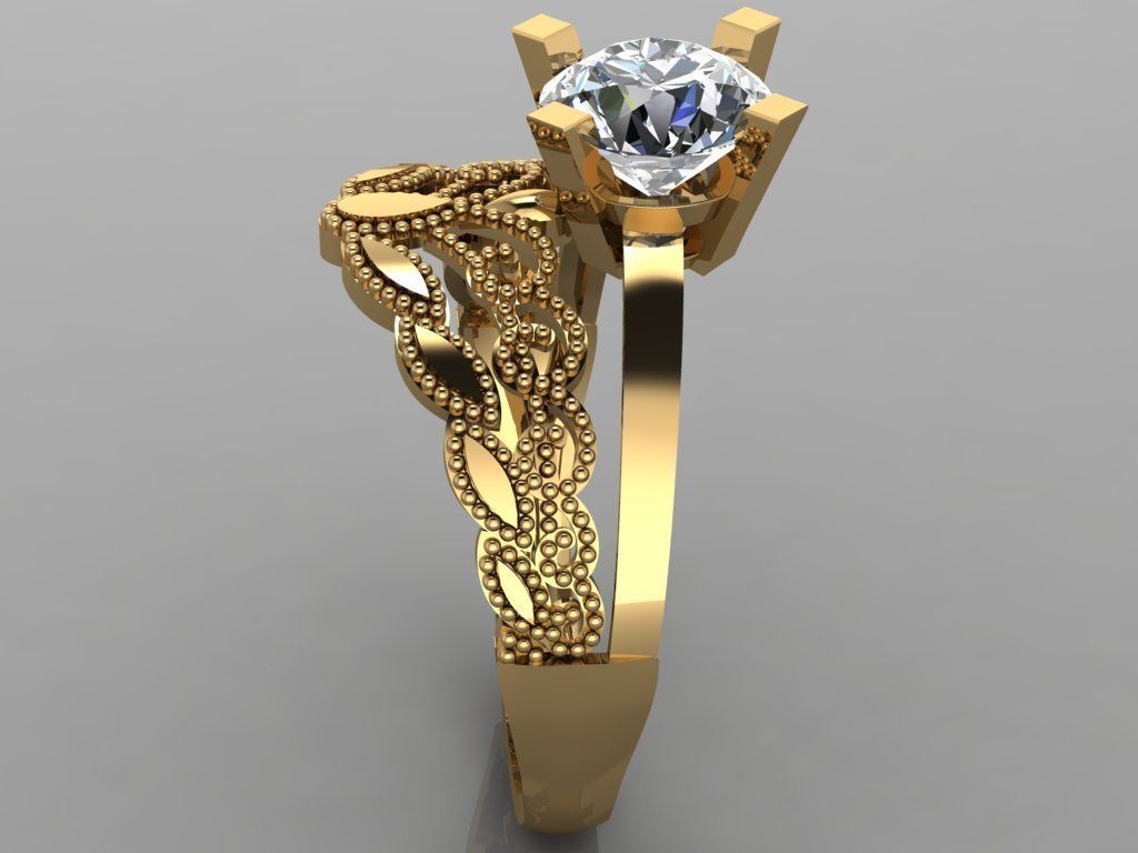 GC GOLD TW0153- Diamond ring  3D print model_3