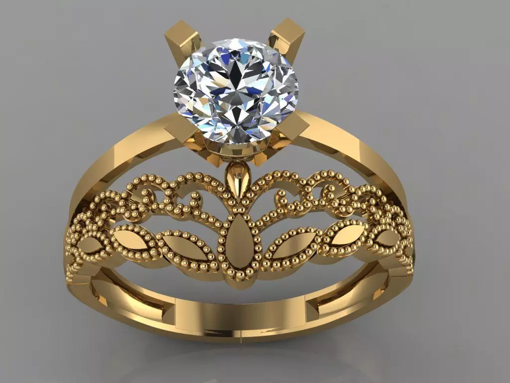 GC GOLD TW0153- Diamond ring  3D print model_0