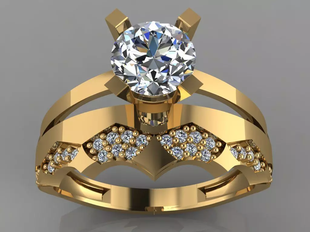 GC GOLD TW0156- Diamond ring 3D print model_0