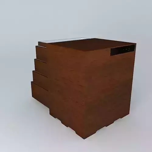 Bedside wooden cabinet with drawers
