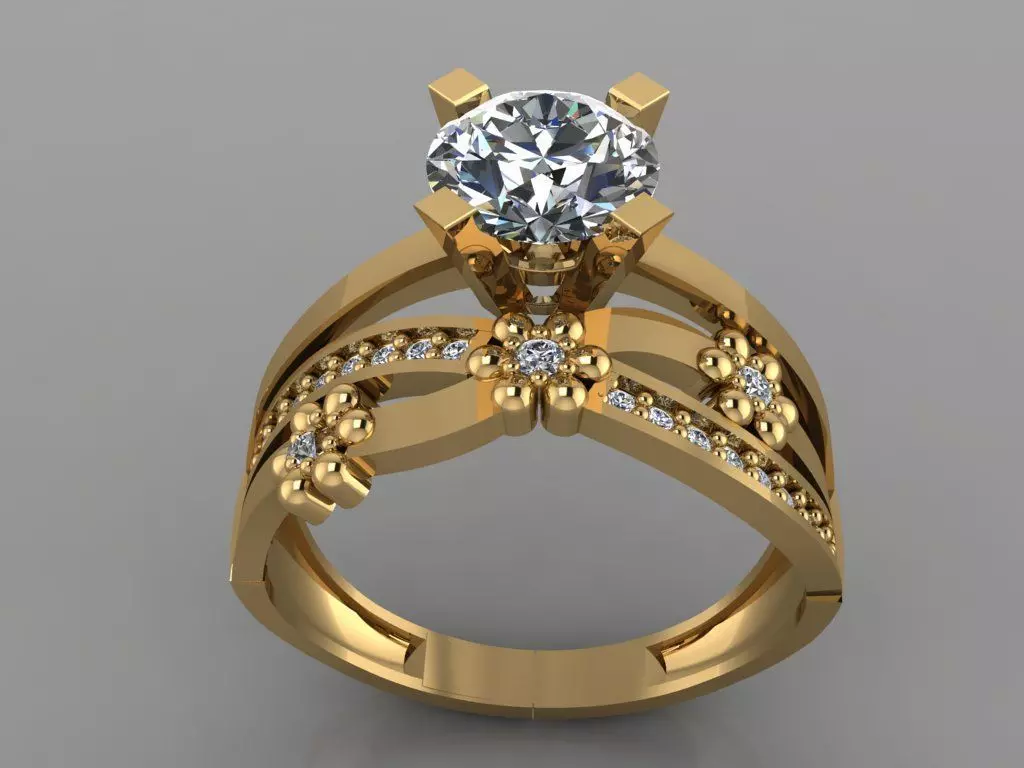 GC GOLD TW0158- Diamond ring 3D print model_0
