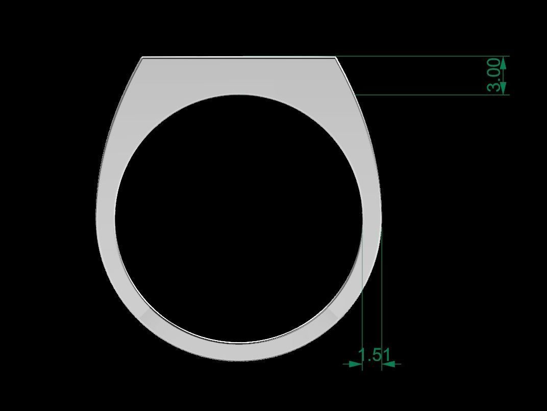 Old English Letter Ring C 3D print model_5