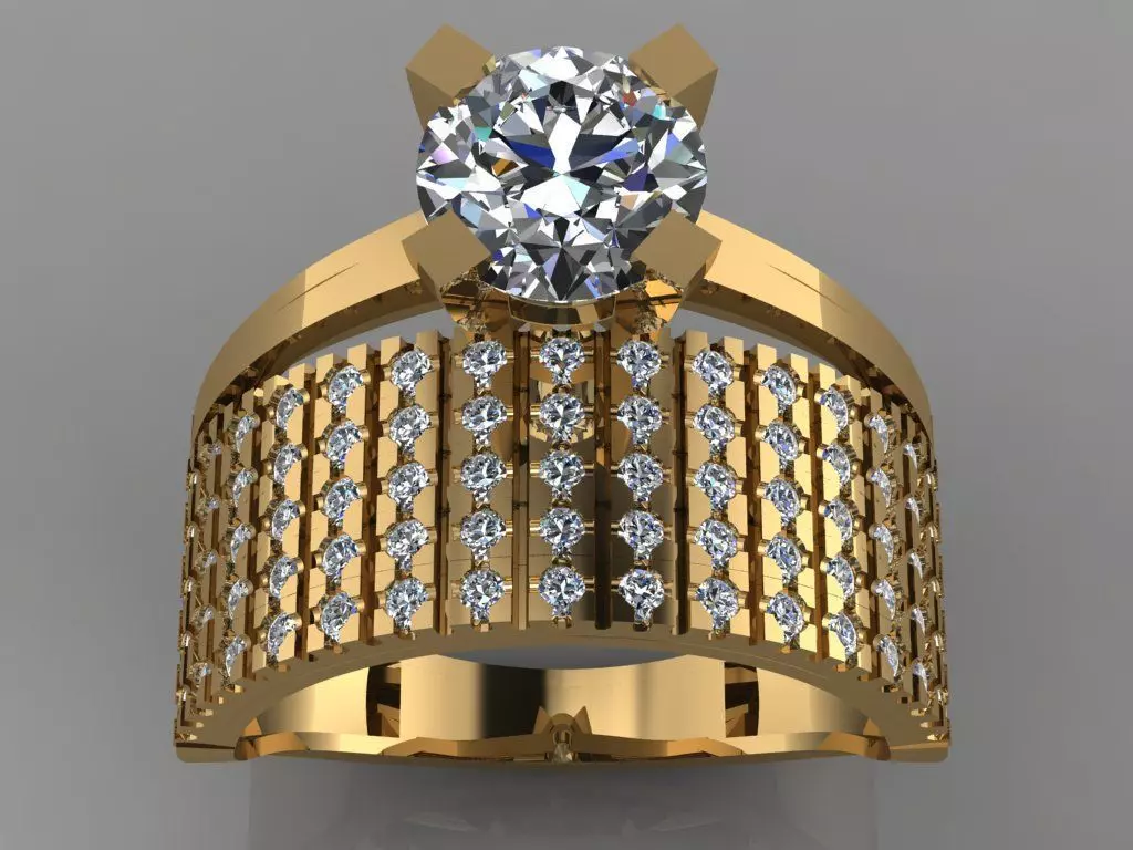 GC GOLD TW0159- Diamond ring 3D print model