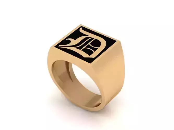 Old English Letter Ring D