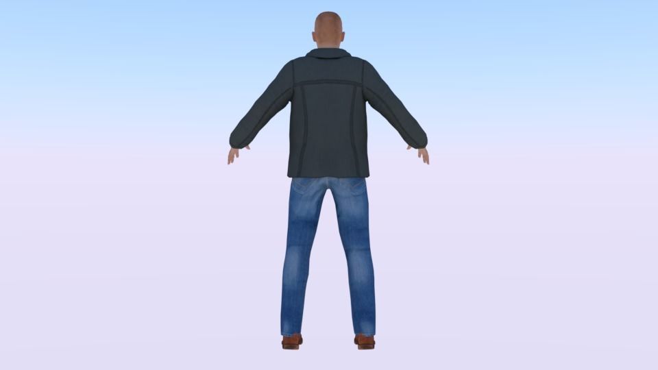 Human  Low-poly 3D model_2