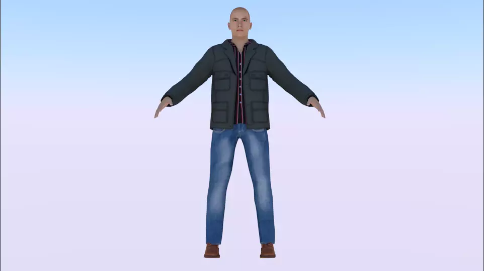 Human  Low-poly 3D model_0