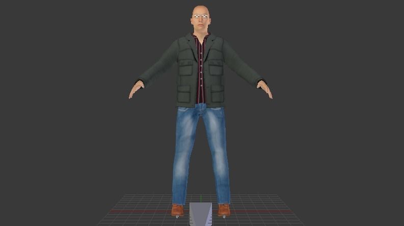 Human  Low-poly 3D model_4