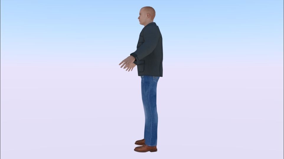 Human  Low-poly 3D model_3