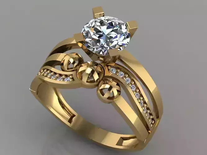 GC GOLD TW0160- Diamond ring 