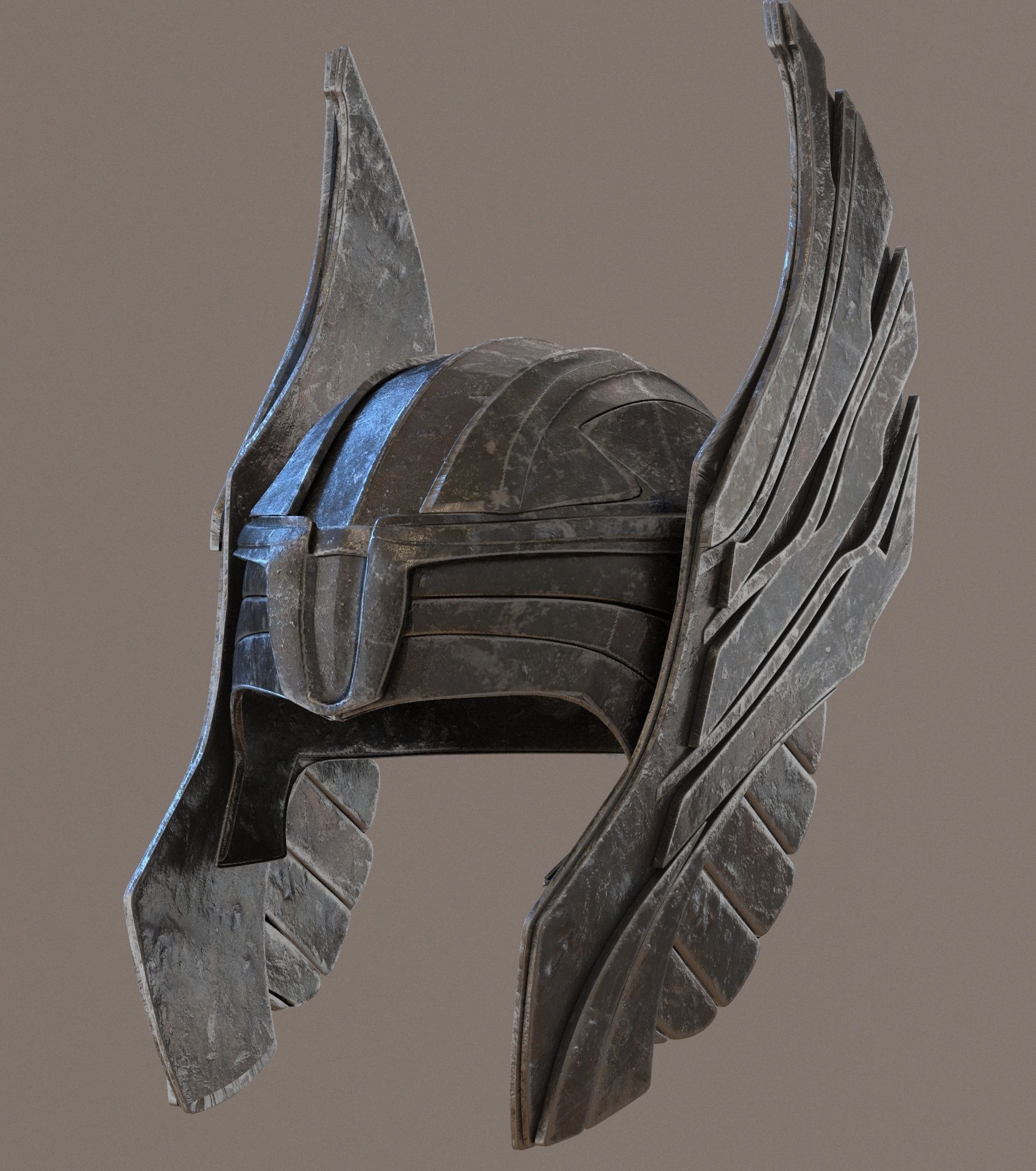 Thor helmet 3D model_5