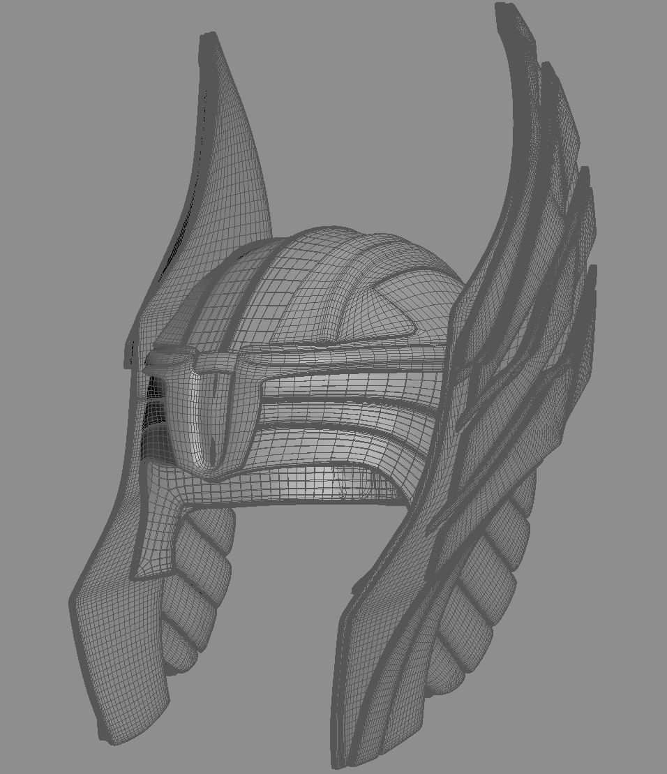 Thor helmet 3D model_9