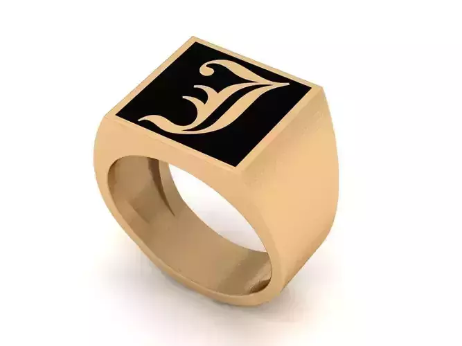 Old English Letter Ring J