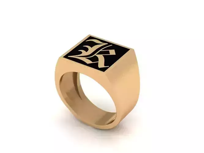 Old English Letter Ring K