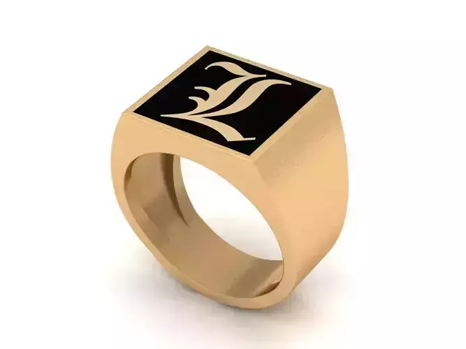 Old English Letter Ring L